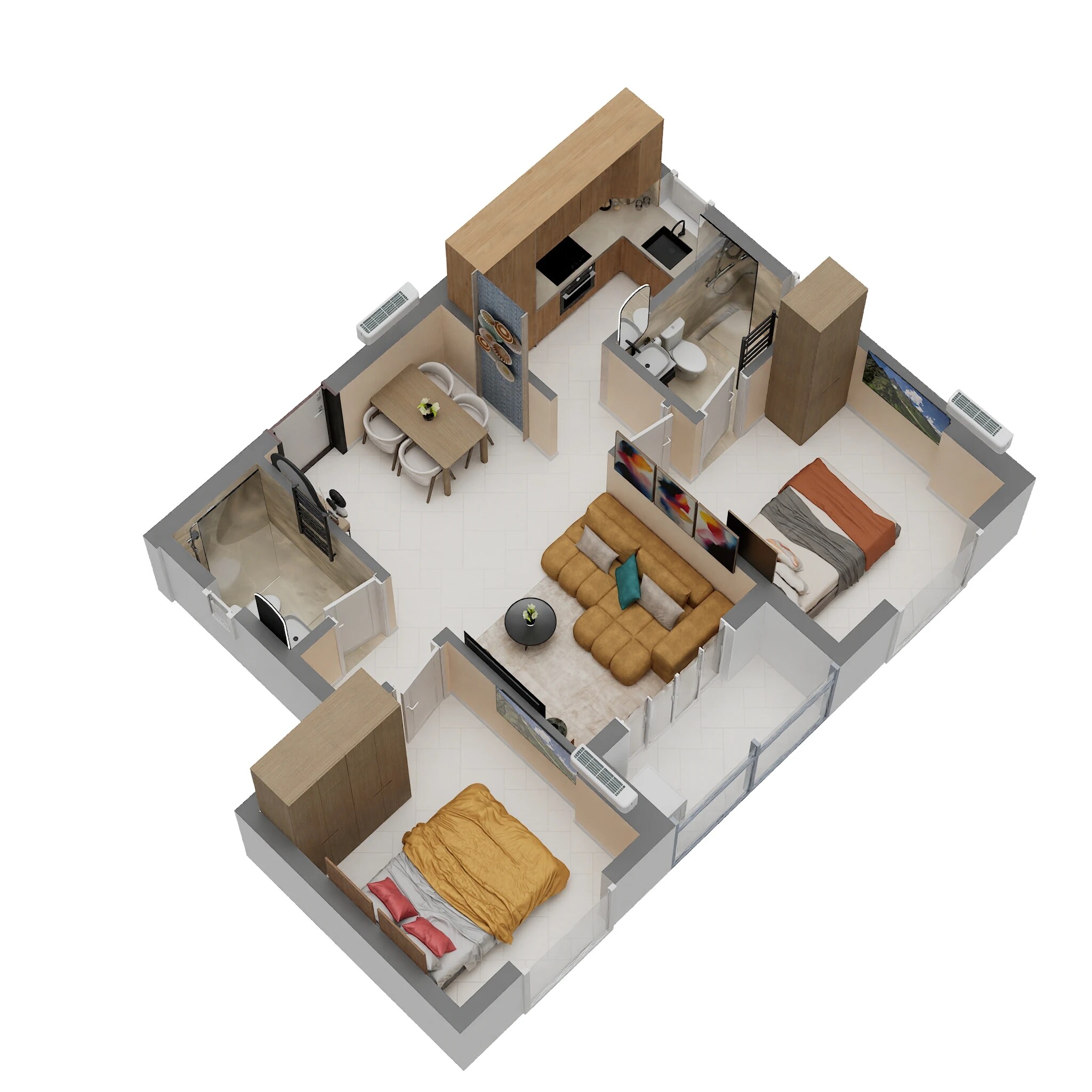 2 BHK 594 Sq. Ft. Apartment