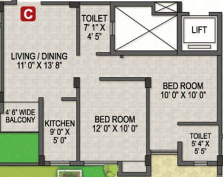 Magnolia Prime 2 BHK Layout