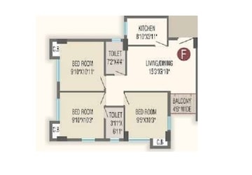 3 BHK Apartment at Manor Wood Winds, New Town Action Area 1 – for Rent
