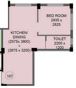 1 BHK 410 Sq. Ft. Apartment in Mayfair Housing Elite