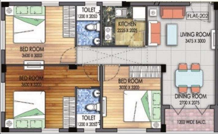mayfair housing platinum apartment 3bhk 1115sqft