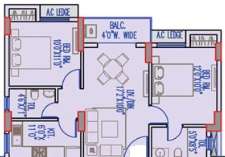 2 BHK 941 Sq. Ft. Apartment in Merlin Legacy