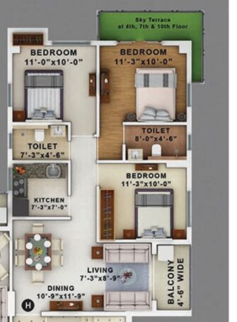 3 BHK Apartment For Resale in Merlin Maximus Sodepur Kolkata  7598910