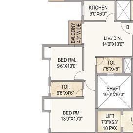 mounthill the pyramid apartment 2bhk 969sqft1