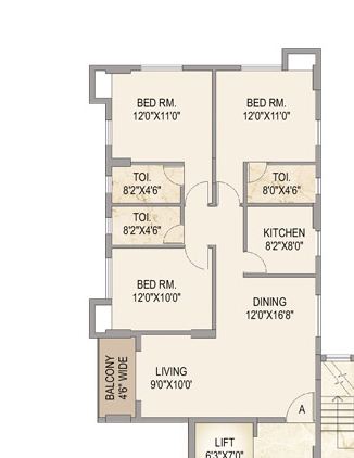 mounthill the pyramid apartment 3bhk 1597sqft1