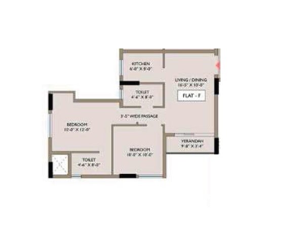 2 BHK 848 Sq. Ft. Apartment