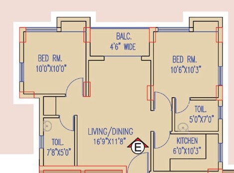 2 BHK 930 Sq. Ft. Apartment