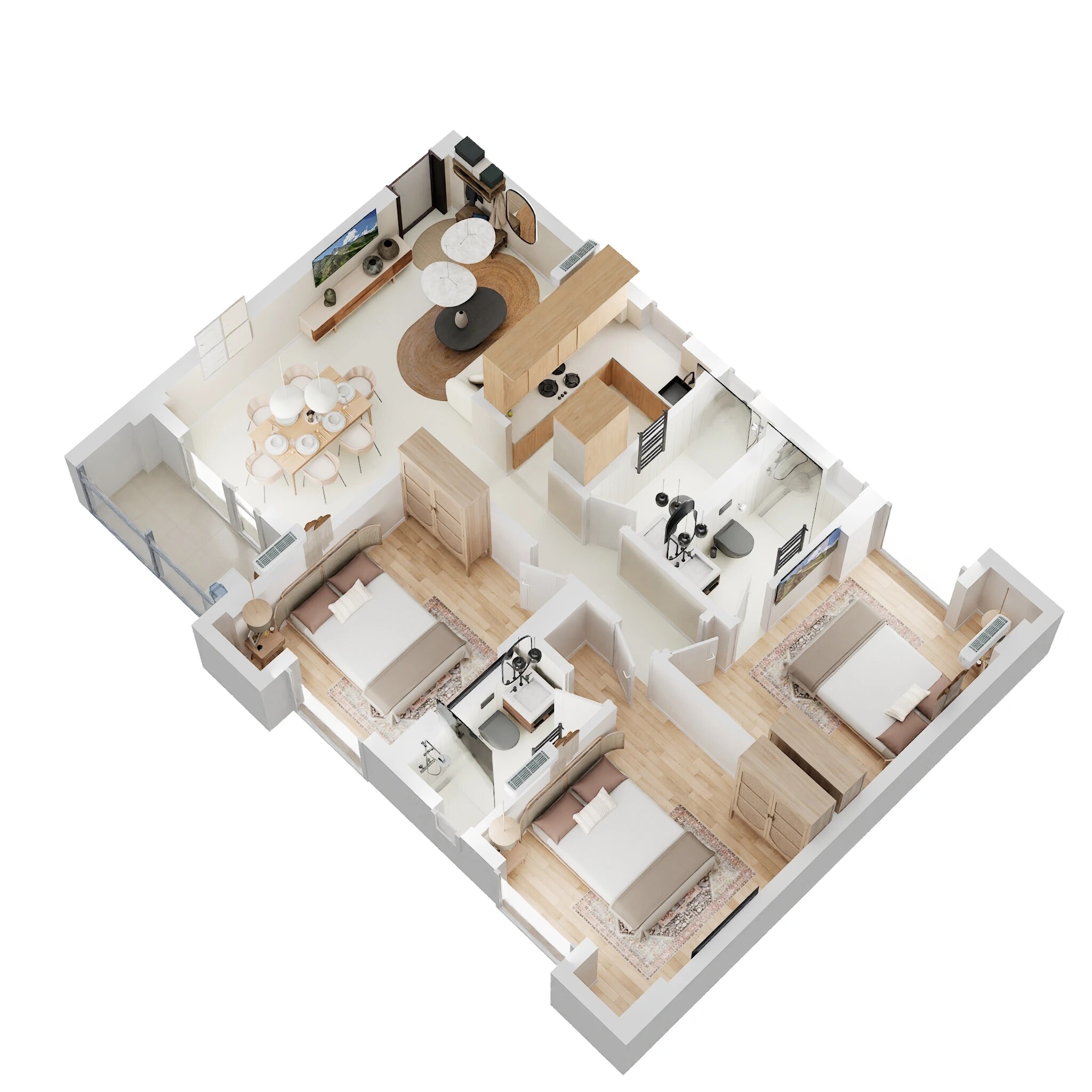 3 BHK 1408 Sq. Ft. Apartment