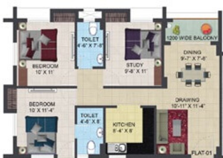 primarc aura apartment 2bhk st 1202sqft 1