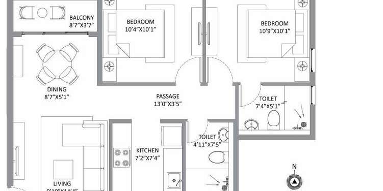 primarcthe soul apartment 2 bhk 609sqft 20225421115420