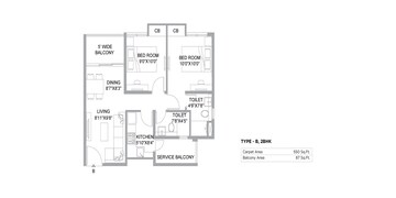 2 BHK Apartment at PS The 102, Joka – for Sale