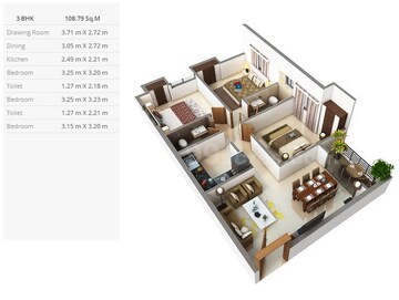  3 BHK Apartment at Purti Star, Bablatala – for Sale