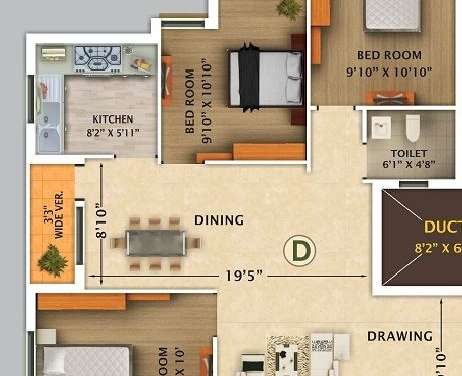 rajwada nirvana apartment 3bhk 1310sqft