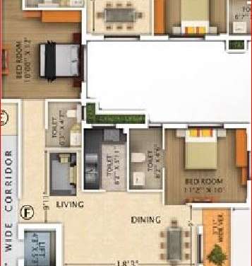 rajwada pebble bay apartment 2bhk 1030sqft