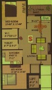 Rajwada Rosewood 2 BHK Layout