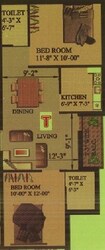 Rajwada Rosewood 2 BHK Layout