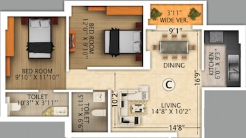  2 BHK Apartment at Rajwada Royal Gardens, Narendrapur – for Sale