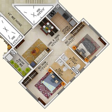  2 BHK Apartment at Rameswara Riverview, Barrackpore – for Sale