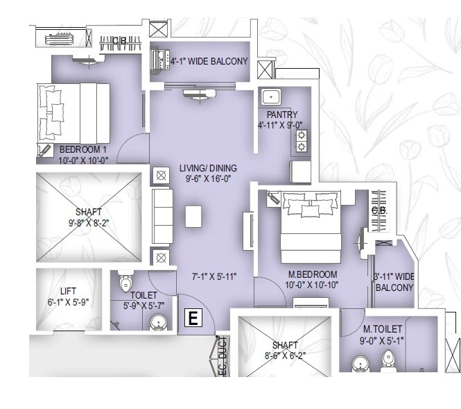 2 BHK 537 Sq. Ft. Apartment