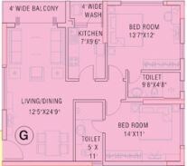 2 BHK 1504 Sq. Ft. Apartment