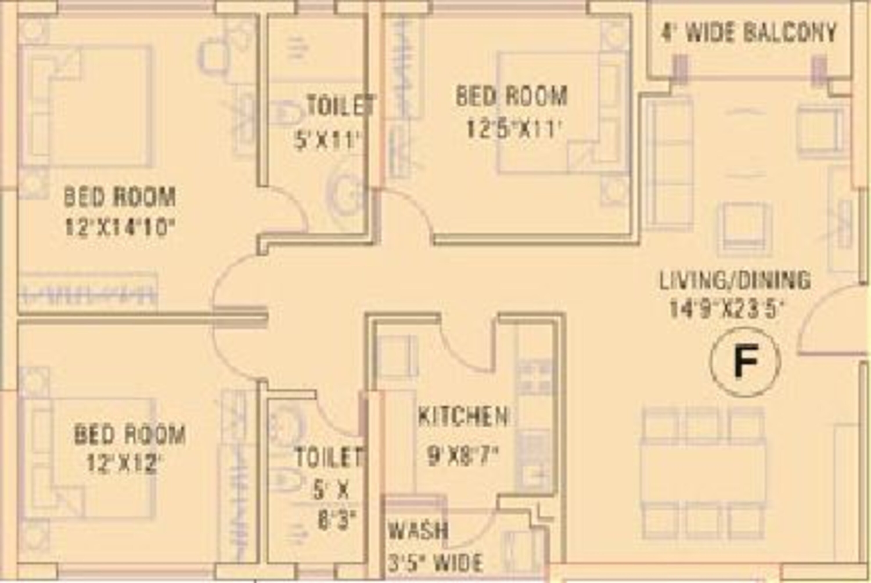 ruchi active acres apartment 3bhk 1802sqft