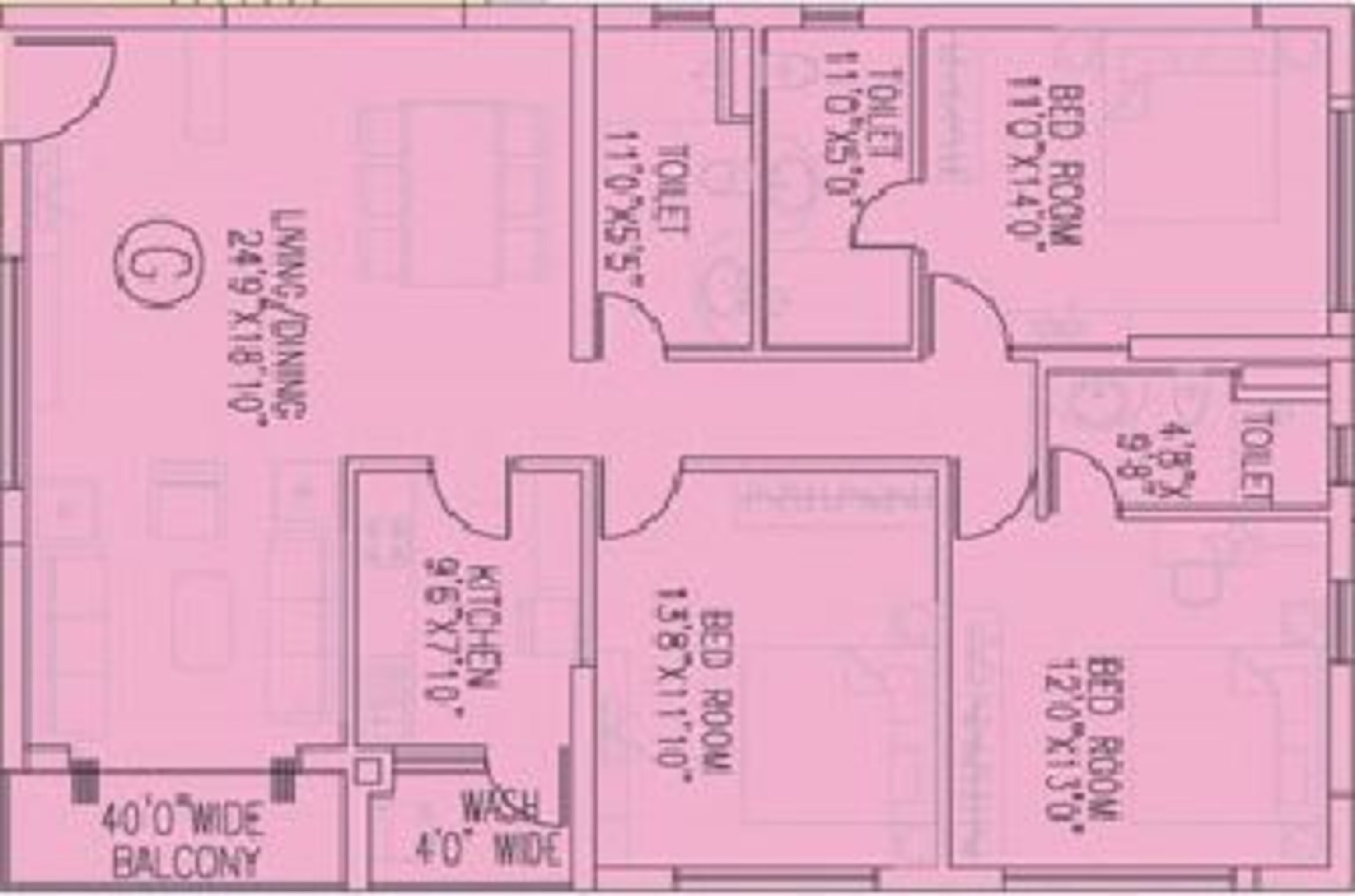 ruchi active acres apartment 3bhk 2028sqft