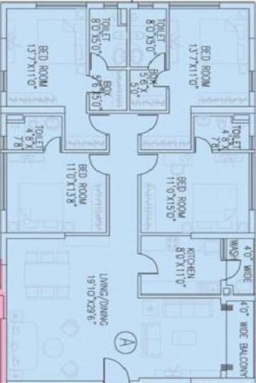  4 BHK Apartment at Ruchi Active Acres, Tangra – for Sale