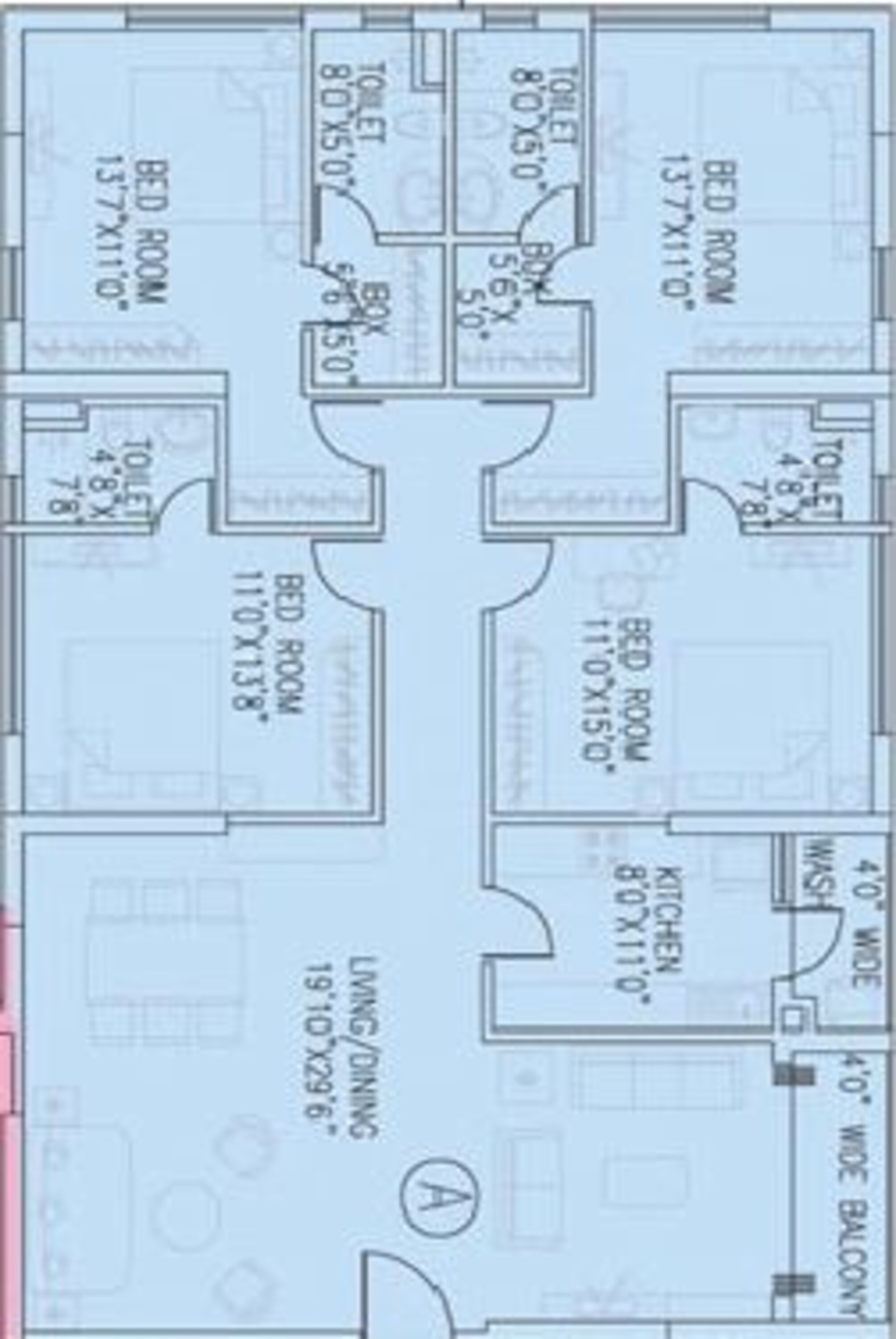ruchi active acres apartment 4bhk 2581sqft
