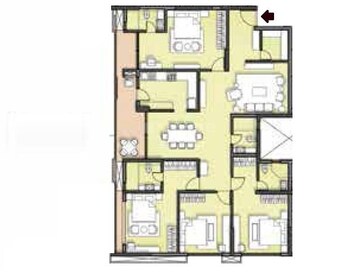  4 BHK Apartment at Ruchi One Victoria, New Town – for Sale