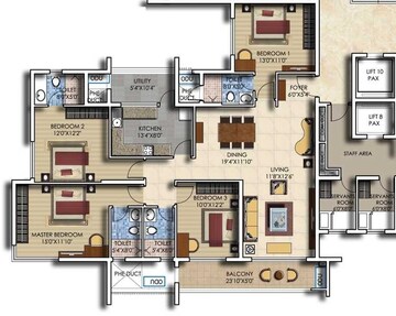  4 BHK Apartment at Salarpuria Luxuria Heights, Tangra – for Sale