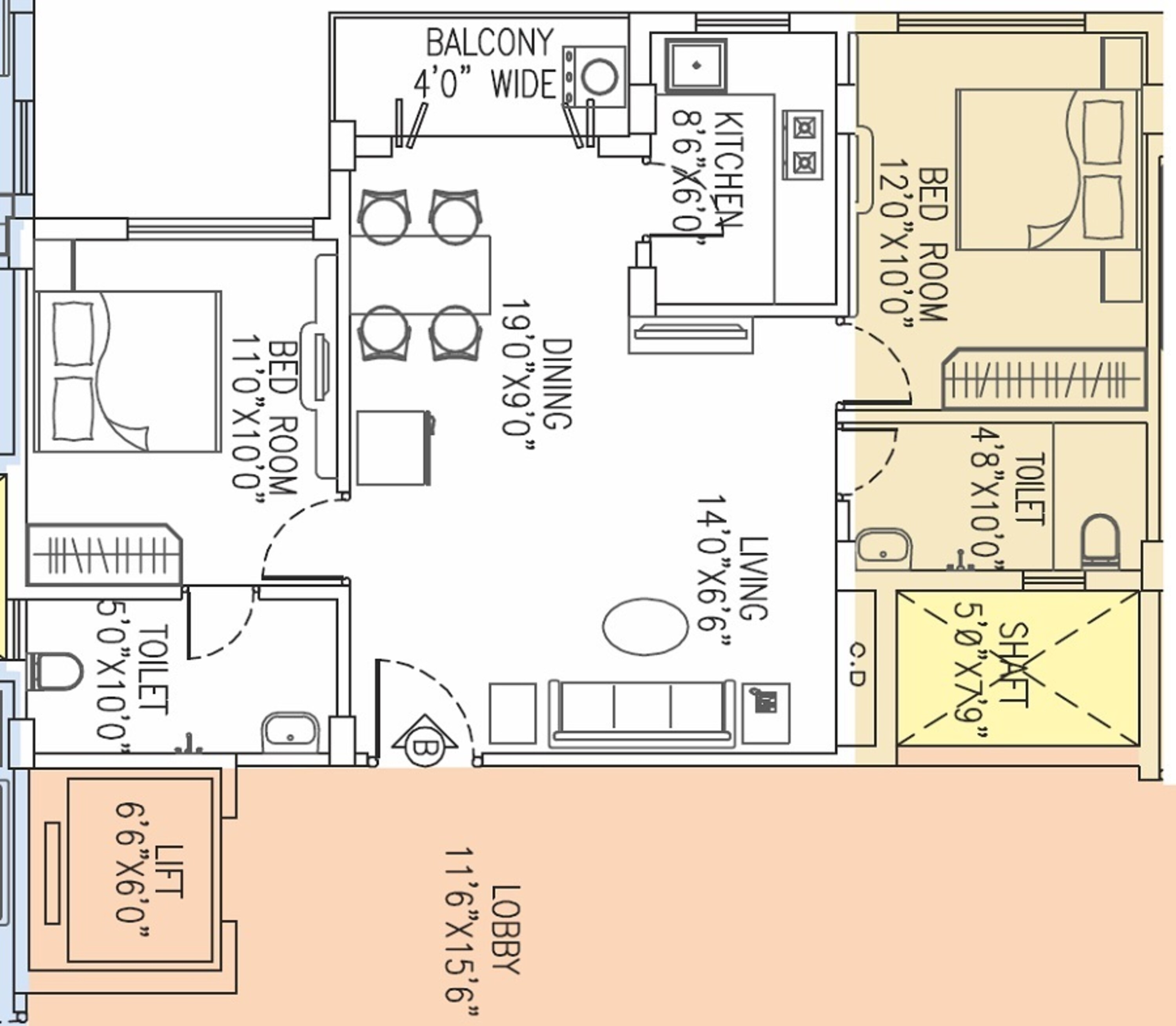 salarpuria pearl apartment 2 bhk 980sqft 20240229000201