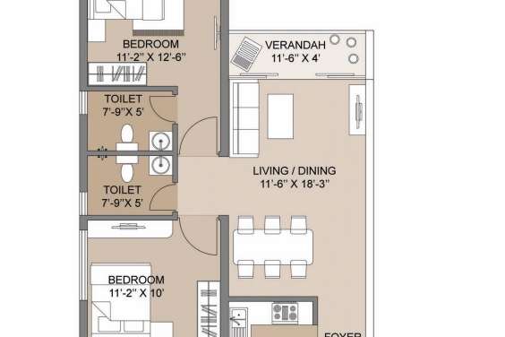 salarpuria silveroak estate apartment 2 bhk 1080sqft 20225411135444