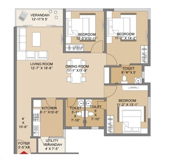  3 BHK Apartment at Salarpuria Silveroak Estate, Rajarhat – for Sale