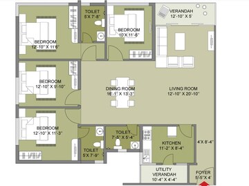  4 BHK Apartment at Salarpuria Silveroak Estate, Rajarhat – for Sale