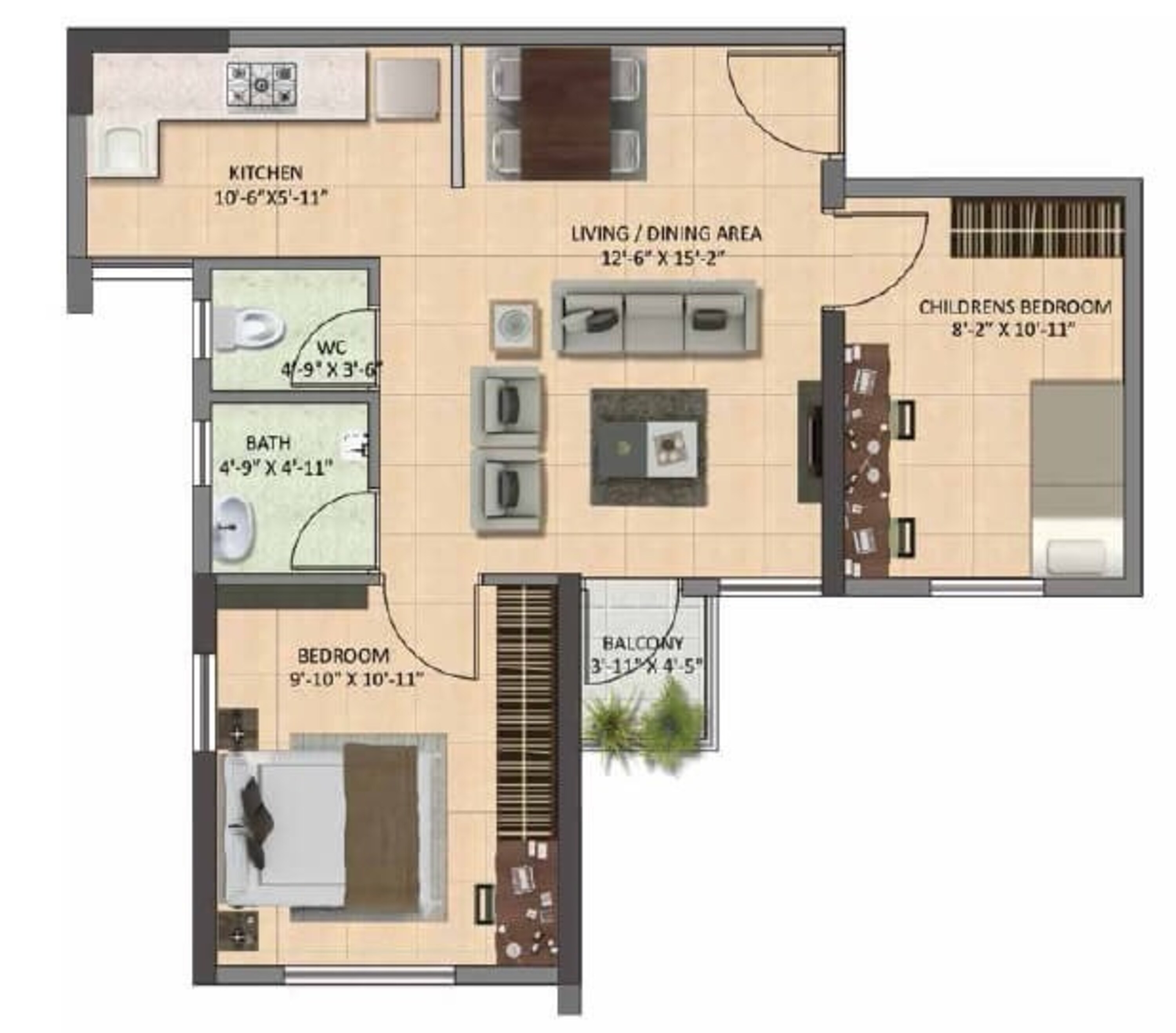 shapoorji pallonji joyville kolkata apartment 1 bhk 414sqft 20211510171518