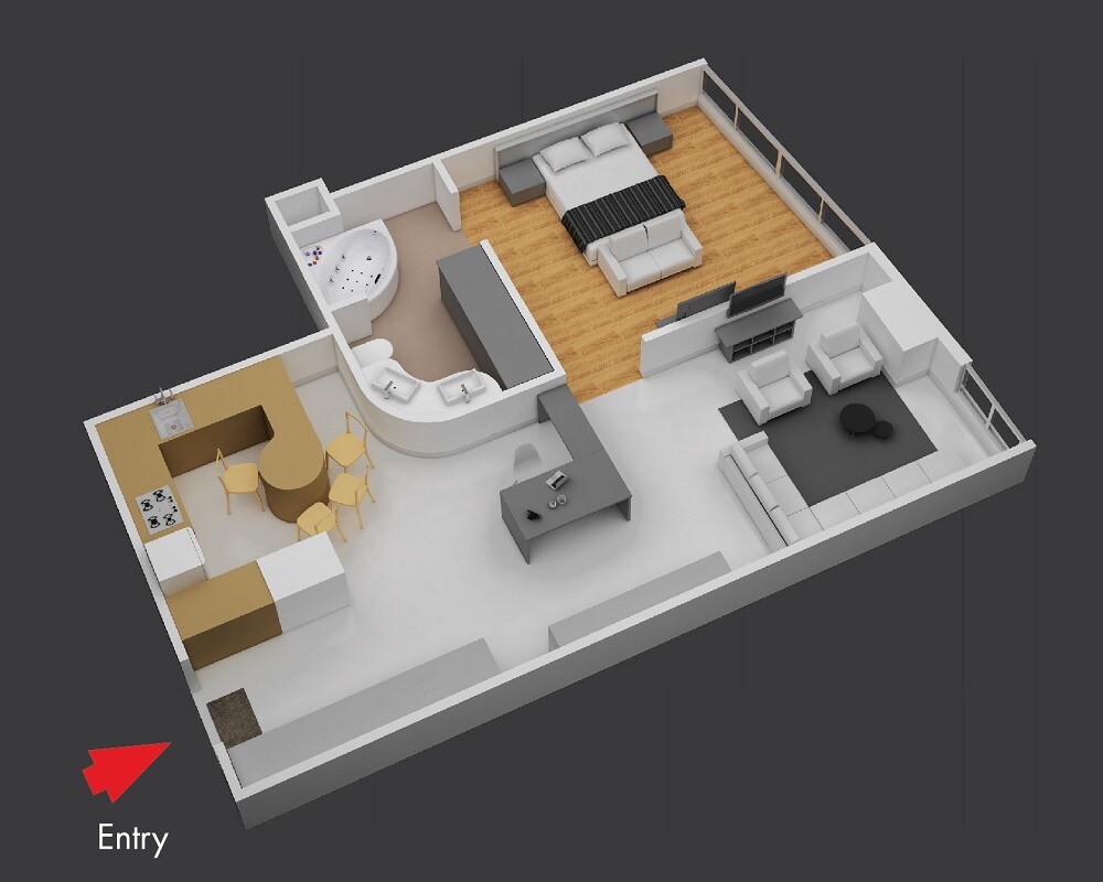 1 BHK 1250 Sq. Ft. Apartment