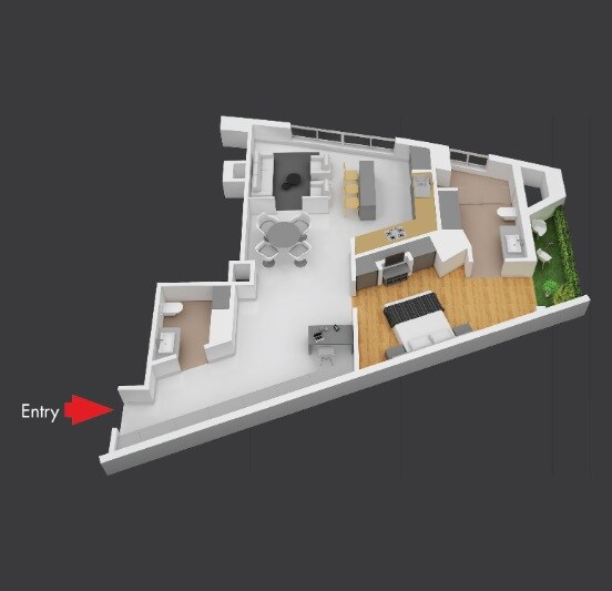 1 BHK 1324 Sq. Ft. Apartment