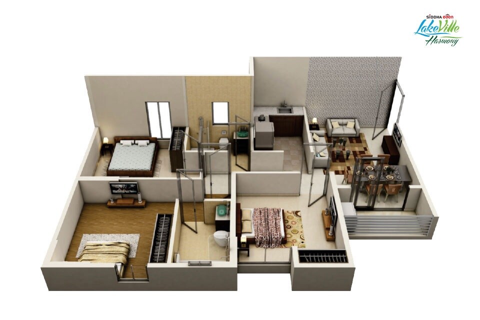 3 BHK 1260 Sq. Ft. Apartment