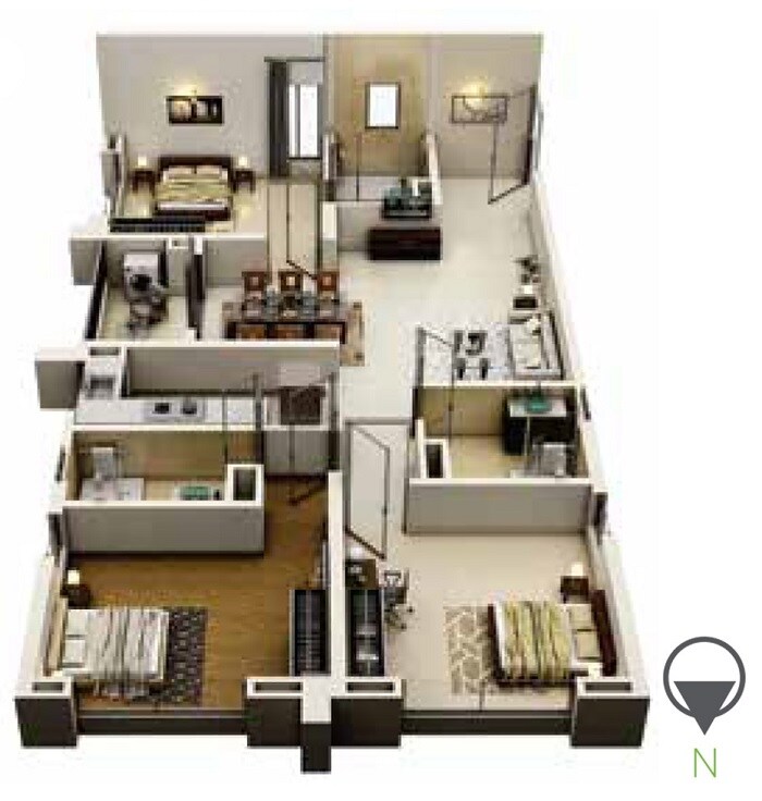 3 BHK 1780 Sq. Ft. Apartment