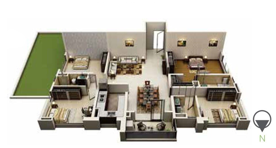 4 BHK 1815 Sq. Ft. Apartment