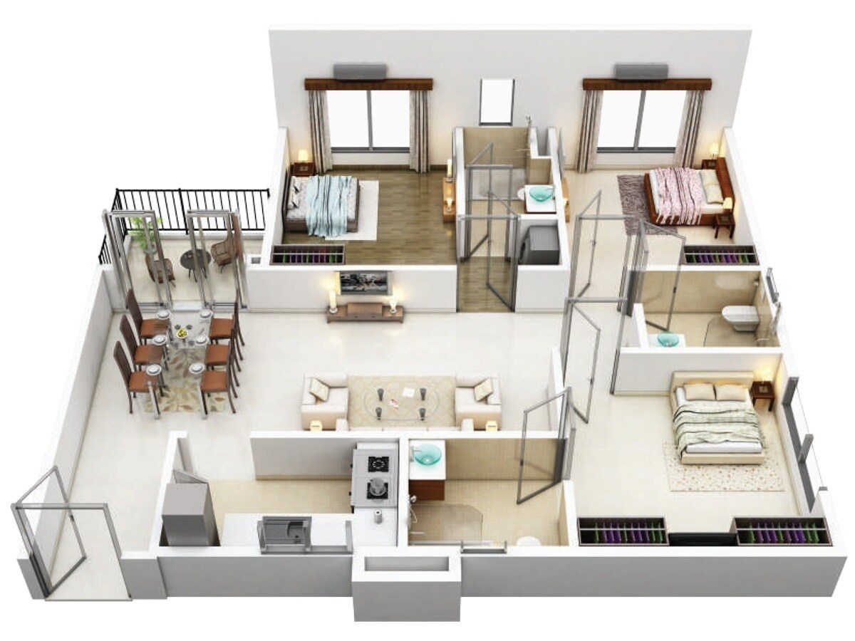 3 BHK 1370 Sq. Ft. Apartment