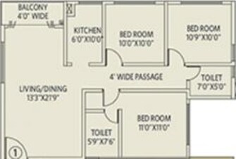 3 BHK Apartment For Resale in Siddha Galaxia Rajarhat Kolkata  7732368