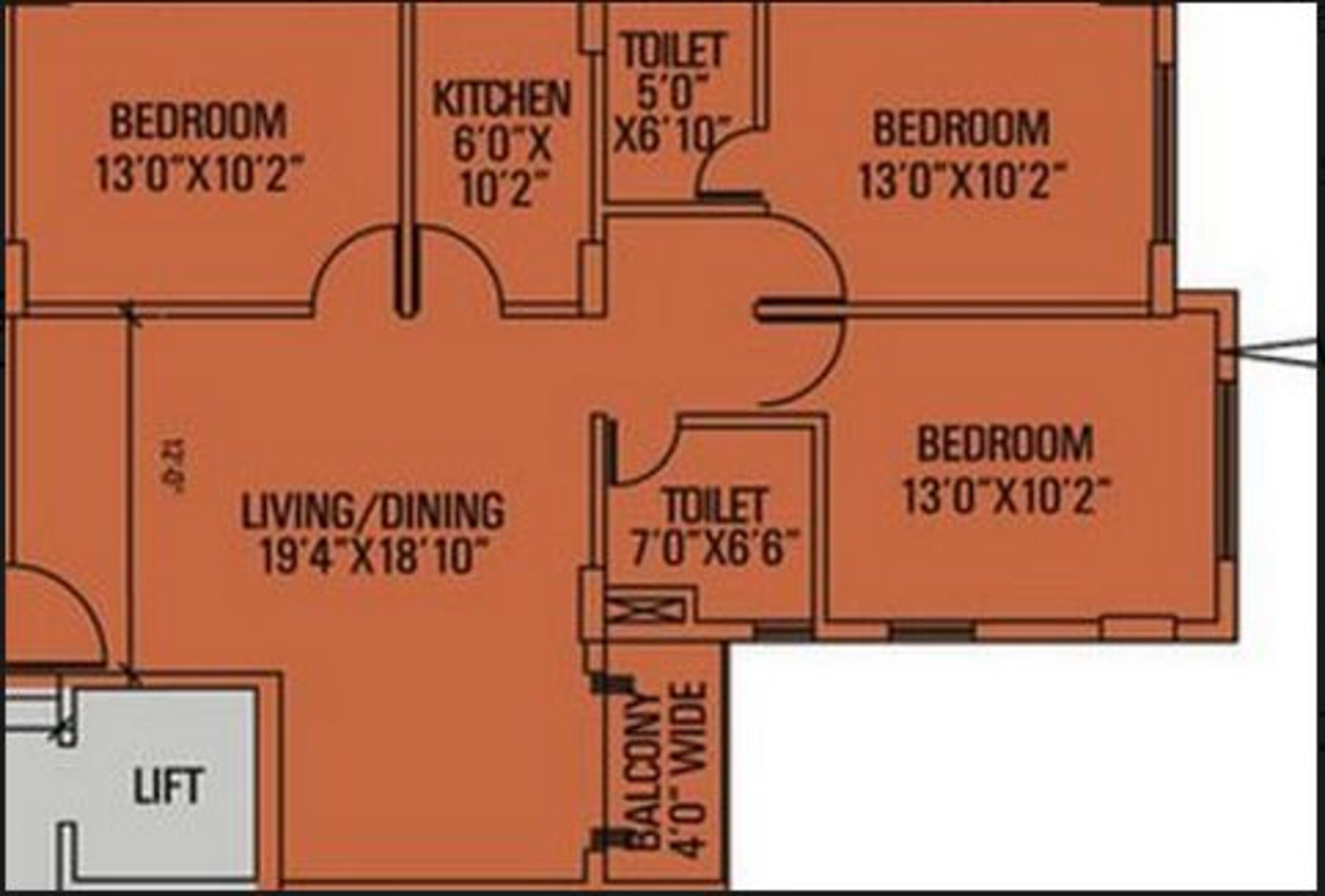 siddha pine woods apartment 3bhk 1325sqft