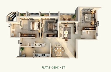  3 BHK Apartment at Siddha Serena, New Town – for Sale