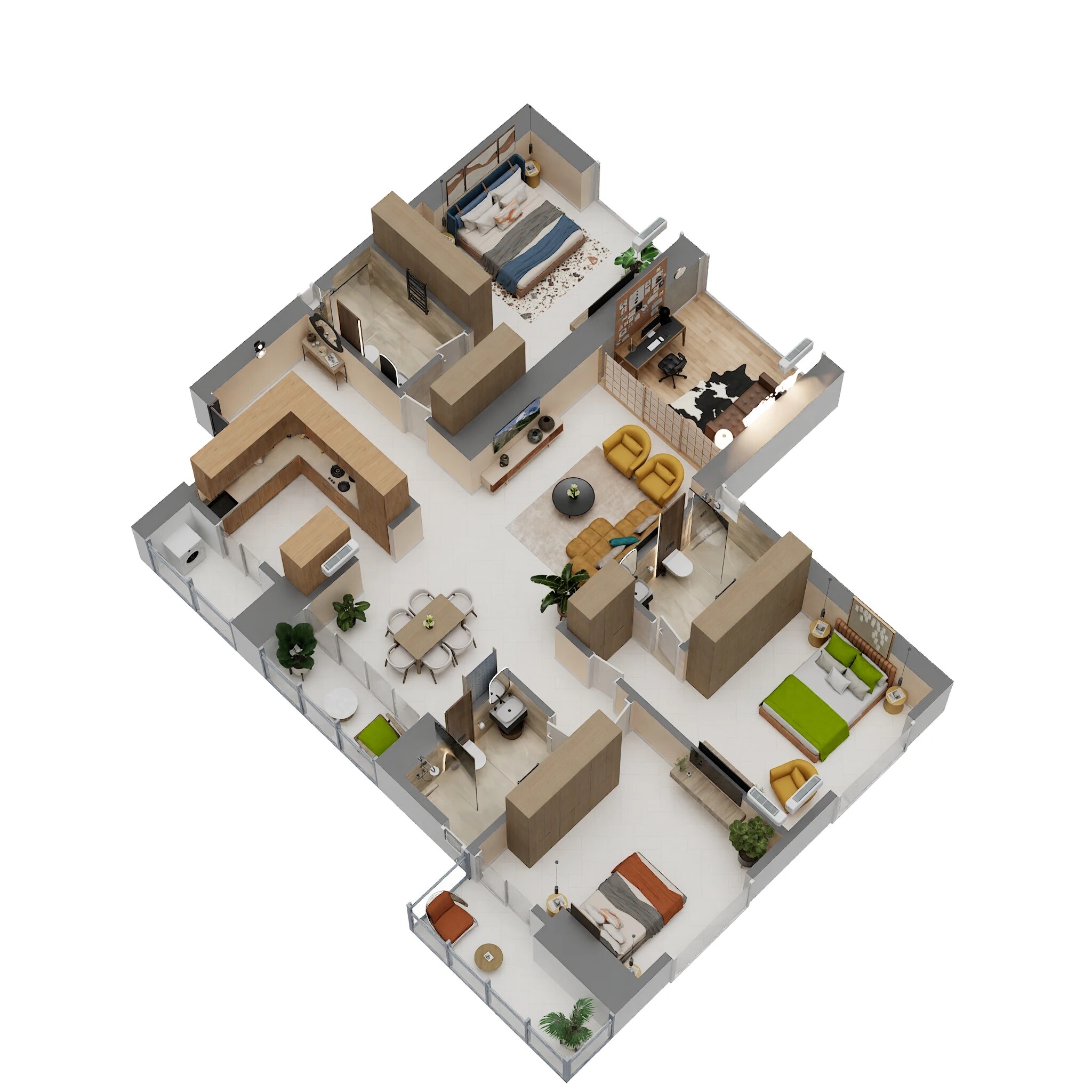 3 BHK 1841 Sq. Ft. Apartment