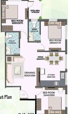 sk developer singur mega city apartment 3bhk 1008sqft