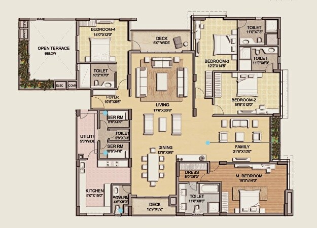 4 BHK 4258 Sq. Ft. Apartment