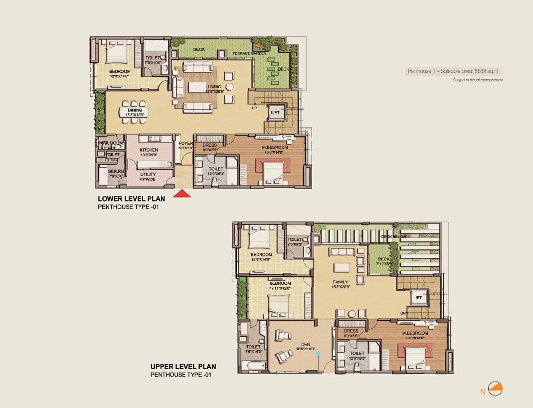 5 BHK 5889 Sq. Ft. Penthouse