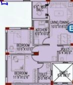 2 BHK 1036 Sq. Ft. Apartment