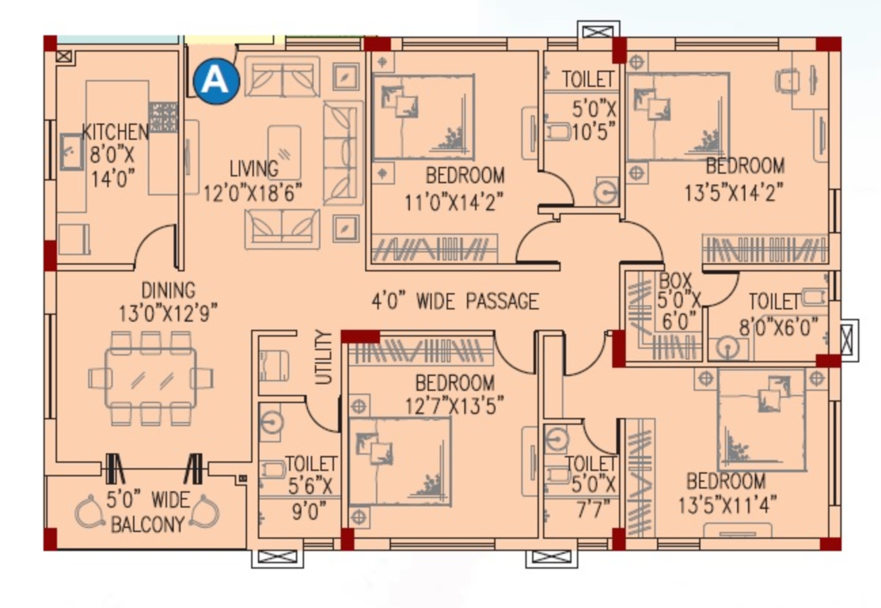 space club town gateway apartment 4bhk 2444sqft151